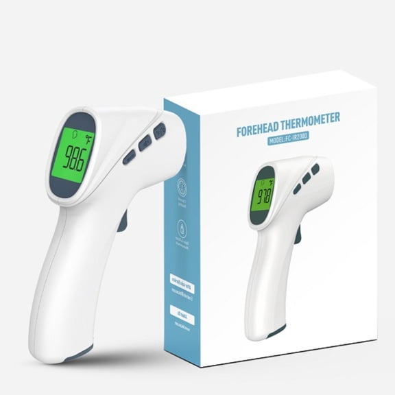 Forehead Thermometer for Adults, Kids & Babies, No-Touch Infrared Thermometer, Digital Thermometer with LCD Backlight Display, Fever Alarm and 1s Instant Reading