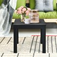 thumbnail image 4 of Gymax Wooden Square Side End Table Patio Coffee Bistro Table Indoor Outdoor Black, 4 of 10