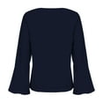 thumbnail image 5 of Yigetop Ruffle Long Sleeve Top, Women's Fashion Spring Autumn Casual Long Sleeve Loose Shirt Top Fall Outfits for Women 2025 Black 3XL, 5 of 8