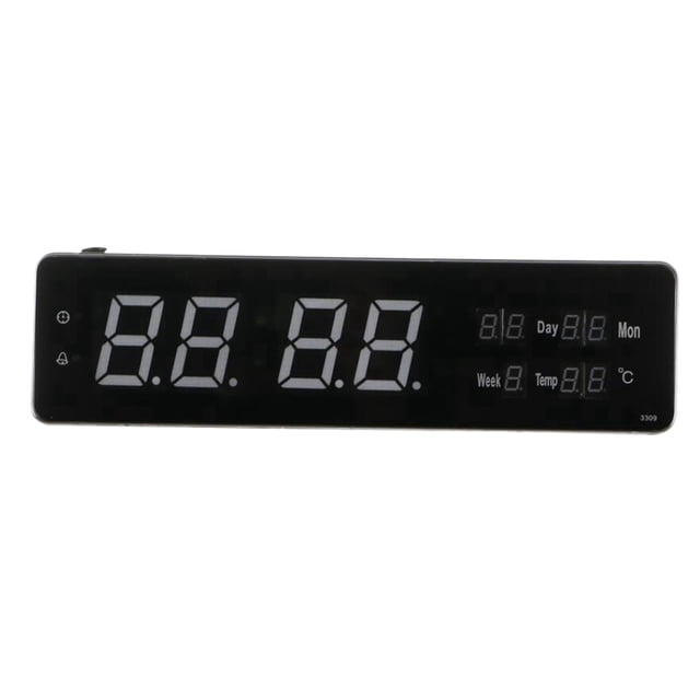 Reloj despertador digital LED grande, reloj de pared, calendario de 24 horas, temperatura y semana. 33x9x3cm