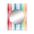 thumbnail image 2 of Designart "Candyland Rainbow Stripes I" Striped Mirror Wall Decor - Modern Multicolor Abstract Living Room Wall Mirror Art - 40" x 30" Inch, 2 of 5