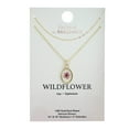 thumbnail image 4 of Believe by Brilliance Women's Wildflower Double Necklace Set in 14KT Gold Flash Brass, 4 of 6