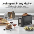thumbnail image 2 of Hamilton Beach 2-Slice Bread and Bagel Toaster with Long Slots and Removable Crumb Tray, Black, 2 of 9