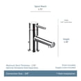 thumbnail image 4 of Moen Align Chrome One-Handle Single Hole Low Profile Modern Bathroom Faucet With Drain Assembly 6191, 4 of 5