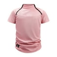 thumbnail image 2 of IYTR Mens T Shirt Tactical Shirt Sports Fitness T-shirts Comfy Fashion Solid Color Zipper Stand Up Collar Casual Summer Short Sleeve T Shirts Pink XXL, 2 of 4