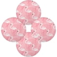 thumbnail image 2 of SKYSONIC Pink Flamingos Pattern Round Placemats for Dining Table Non-Slip Heat-Resistant Polyester Table Mats Set of 1 Washable Table Mats for Kitchen Dining Table Decoration (778), 2 of 7