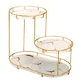 thumbnail image 1 of Billuyoard Organizador de perfume de tres niveles de bandeja decorativa cosmética para decoración de baño Juegos de accesorios de baño blanco, 1 of 1