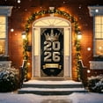 thumbnail image 5 of Sulaicai Happy New Year Door Cover Decorations, Black and Gold New Year Supplies Door Covers Banners for Front Door Porch Home Office Indoor Outdoor Decor, 70.8 x 35.4 Inch, 5 of 9