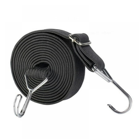 

Clearance Adjustable Flat Bungee Cords with Hooks Latex Heavy Duty Straps Luggage Elastic Rope