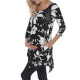 thumbnail image 2 of White Mark Women's Maternity Floral Printed Tunic Top, 2 of 5