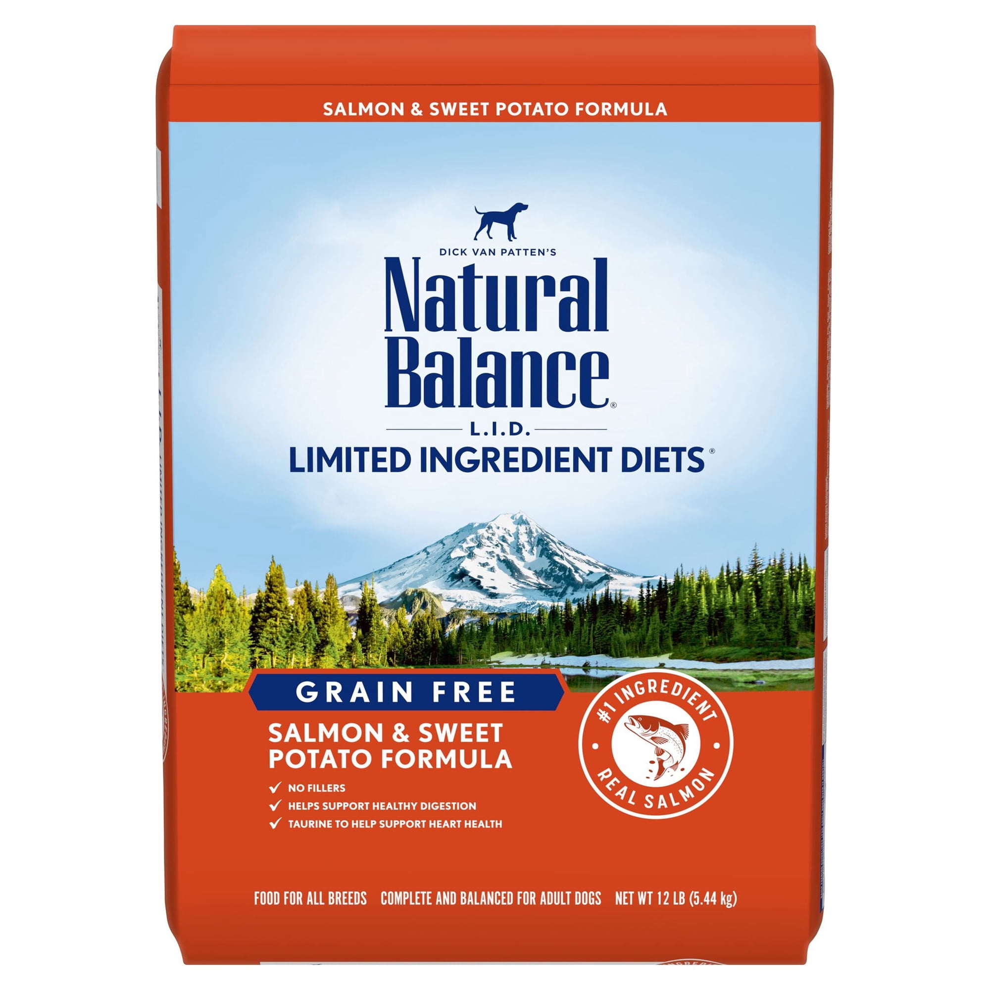 Natural Balance L.I.D. Limited Ingredient Diets Salmon & Sweet Potato Formula Dry Dog Food, 12 Pounds