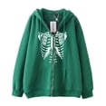 thumbnail image 3 of Dark hip-hop gótico Harajuku Y2k esternón cremallera Sudadera con capucha hombres y mujeres Harajuku chaqueta sudadera, 3 of 5