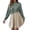 Green, variant on HexaHive Women's Autumn/Winter Long Sleeve Dress - Round Neck and Patchwork Design