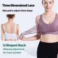 thumbnail image 4 of Bra, Comfy Corset Bra Front Cross Bras Side Buckle Lace Bra, 4 of 8