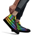 thumbnail image 4 of LGBT Pride High Top Canvas Shoes Sneakers Black Size 8.5, 4 of 7