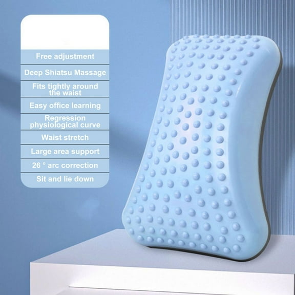 vnanda Lumbar Support Inflatable Back Stretcher Lumbar Relaxer with 3d Massage Bumps Lower Upper Back Pain Relief Neck Stretcher Posture Corrector