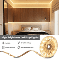 thumbnail image 6 of DAYBETTER 2Pack Battery Powered LED Strip Lights, 32.8ft USB White LED Strip Lights, Cuttable, for Bedroom, Dormitory, Tent, TV, Under Cabinet, 6 of 7