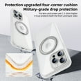 thumbnail image 5 of Dteck 360° Rotatable Magnetic Ring Stand Case for iPhone 14 Pro,Compatile with Mag Safe Shockproof Rubber + PC Slim Translucent Back Cover for iPhone 14 Pro,White, 5 of 6
