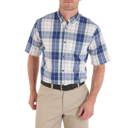Wrangler Men's advanced comfort short sleeve casual button down (Best Mens Casual Button Down Shirts)