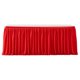 thumbnail image 1 of Faldón de mesa de 1,8 m para mesas rectangulares, mantel plisado resistente a las arrugas, mantel reutilizable con volantes., 1 of 8