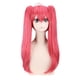 thumbnail image 1 of Peluca de cosplay rosa y roja con coletas gemelas largas con flequillo en capas, 1 of 3