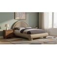 thumbnail image 6 of Meridian Furniture Madrid Taupe Velvet Full Bed, 6 of 9