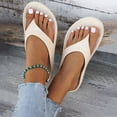 thumbnail image 3 of Rokment Ortho Flip Flops for Women Lightweight Waterproof Bathroom Shower Slippers Beach Summer Swim Pool Non Slip Walking Slip on Slides Water Sandals White Size 7.5, 3 of 7