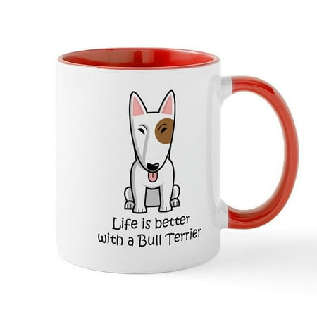 

CafePress - Bull Terrier Mug - 11 oz Ceramic Mug - Novelty Coffee Tea Cup