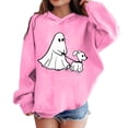thumbnail image 2 of Hellosay Halloween Tops for Girls Ghost Long Sleeve Vacation Hoodie Pullover Holiday Dog Fall Festival Streetwear, 2 of 4