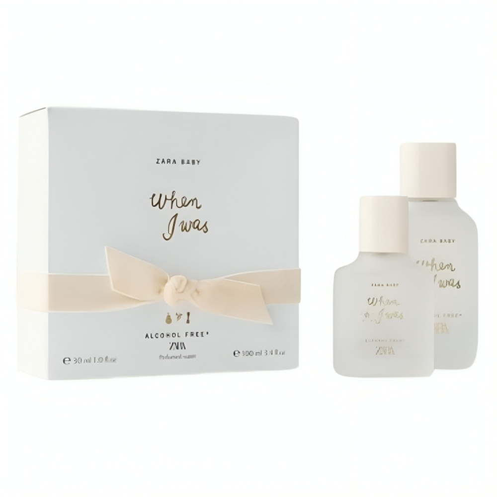 Zara Baby When I Was Alcohol-Free Perfumed Water Gentle for Babies with Aquatic Pear Powdery Florals & Silky Musks Eau de Toilette EDT 100ml + 30ml (3.4 fl. oz + 1.0 fl. oz)