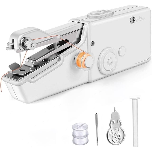 Máquina de Coser Portátil, Maquina de Coser de Mano, Mini Máquina de Coser Eléctrica Portátil Inalámbrica para Principiantes Costura en el Hogar o en Viajes