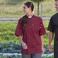 thumbnail image 3 of 0415-0302 Small Short Sleeve Chef Coat in Burgundy, 3 of 3