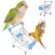 thumbnail image 3 of Mini carrito de compras de metal para supermercado, juguete para mascotas (azul cielo), 3 of 8