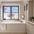 thumbnail image 5 of Purple Tulip Sheer Curtains 54 Inches Length 2 Panels Set, Window Sheer Curtains for Living Room/Bedroom, Modern Blossom Pastel White Floral Petal Light Filtering Rod Pocket Curtain 52'' x 54'' x 2, 5 of 7