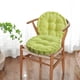 thumbnail image 5 of Almohadón redondo grueso de terciopelo sólido verde, relleno de algodón de corduroy para sillas de cocina comedor patio, 5 of 8
