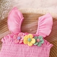 thumbnail image 5 of Coerni Toddler Baby Girl Easter Outfit Birthday Bell Bottom Overall Ruffle Romper Spring Clothes Jumpsuit Knitted Sweater Overalls, 5 of 8
