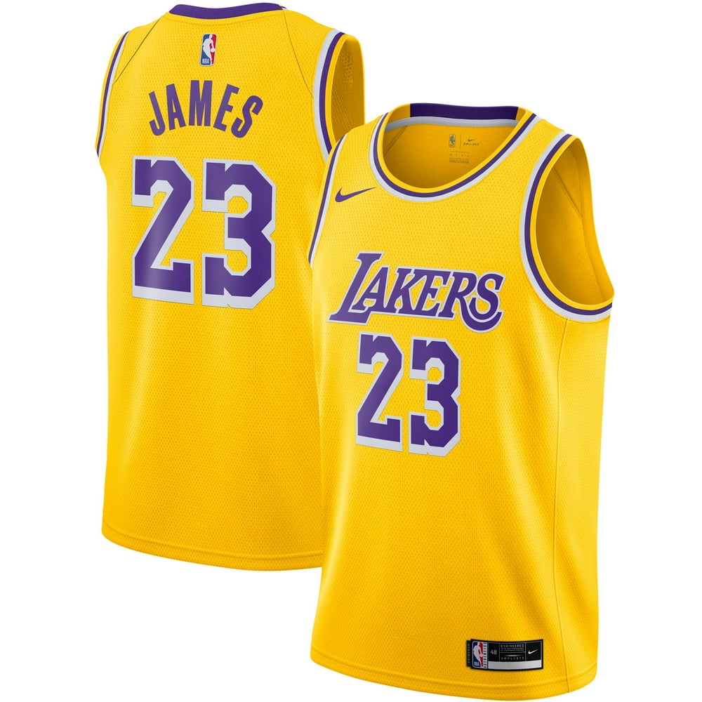 LeBron James Los Angeles Lakers Nike 2020/21 Swingman Jersey Gold - Icon Edition - Walmart.com