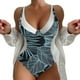 thumbnail image 1 of Gibobby Trajes de Baño para Mujer Trajes de baño Printi para mujer Trajes de baño Monokini Trajes de baño con cuello en V Trajes de baño(Negro,CH), 1 of 4