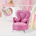 thumbnail image 3 of Niusricy Mini Pink Sofa Single/Double People Heart Shape Armchair Openable Jewelry Box Cute Dolls Accessories, 3 of 8