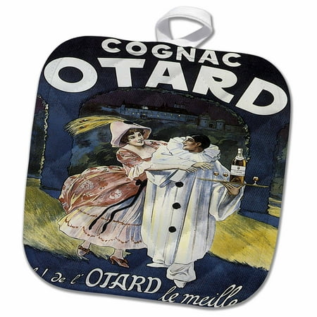 Courvoisier Vs Cognac - 3dRose Vintage Otard Cognac French Advertising Poster - Pot Holder, 8 by 8-inch