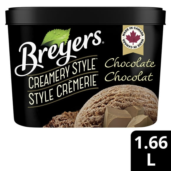 Crème glacée Breyes Style Crèmerie faite avec de la crème fraîche et du cacao riche 1.66 L