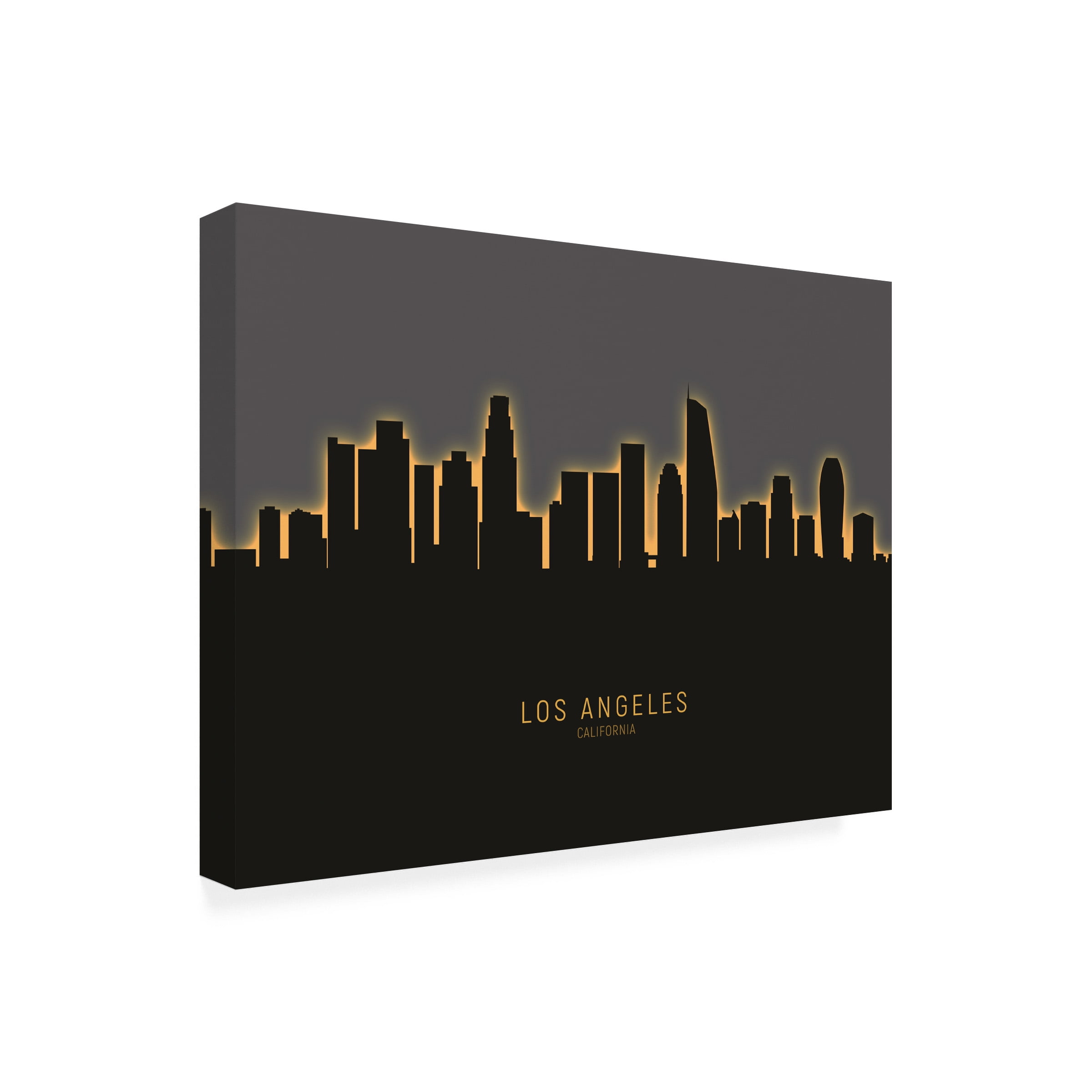 Michael Tompsett 'Los Angeles Skyline Glow II' Canvas Art
