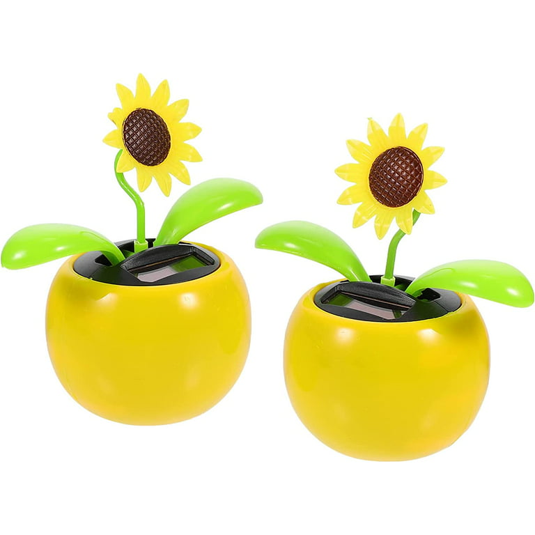 Solar Dancing Sun Flower Toy for Car Dashboard Home Decoration