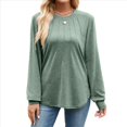 thumbnail image 1 of Camisas de Larga para Mujer, Moda Otoño 2025, Camisas Formales Informales, Blusas Tipo Túnica Plisadas con Cuello Redondo. Verde XXL, 1 of 10