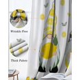 thumbnail image 3 of Lemon Gnomes Kitchen Curtains Farmhouse Botanical Fruits Black Plaid Cafe Short Curtains for Bathroom Blackout Window Curtain Grommet Small Window Treatment Drapes for Bedroom Living Room 42"x45"x2, 3 of 9