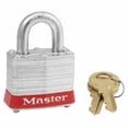 thumbnail image 1 of Master Lock  Laminated Steel Safety Lockout Padlock, Red Bumper, 1 of 1