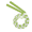 green and white, variant on Soft Beaded Segment Adjustable Fitness Workout Tangle-Free Skipping Rope For Activities Exercising - blue and white