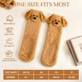 thumbnail image 5 of Funny 3D Golden Retriever Fuzzy Cozy Slipper Socks Gift for Women Teen Girl | Cute Animal Fluffy Thermal Socks Fun Dog Lovers Warm Gift Ideas for Birthday Valentines Easter Christmas Stocking Stuffer, 5 of 7