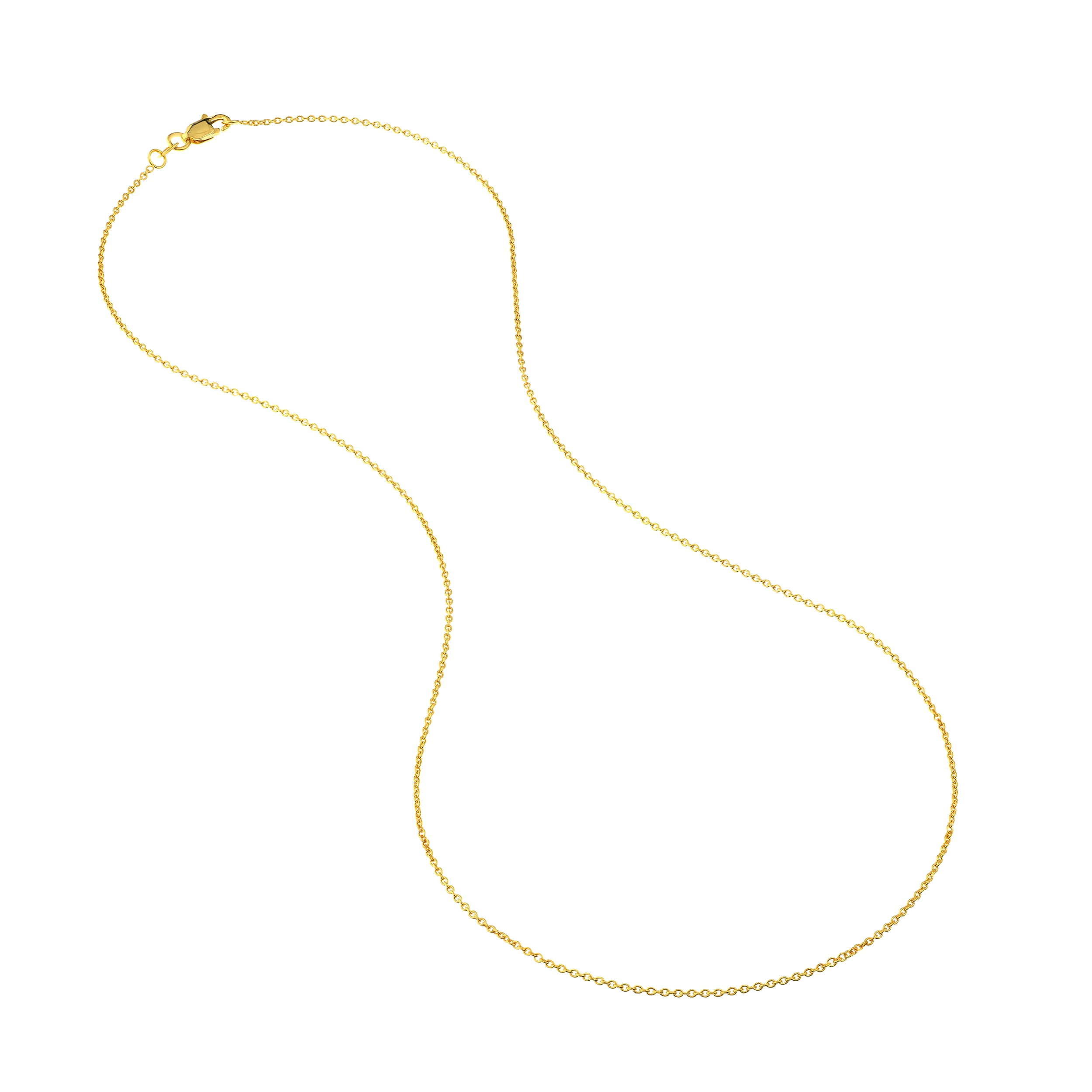 10K Yellow Gold 18" 1.05mm Tight Cable Chain Necklace w/ Lobster Lock - Women