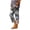 A03-Brown, variant on LEKWK Printed Linen Pants for Women Elastic Waist Casual Wide Leg Pants Lightweight Loose Fit Flowy Trousers with Pockets Beach Vacation Boho Loungewear
